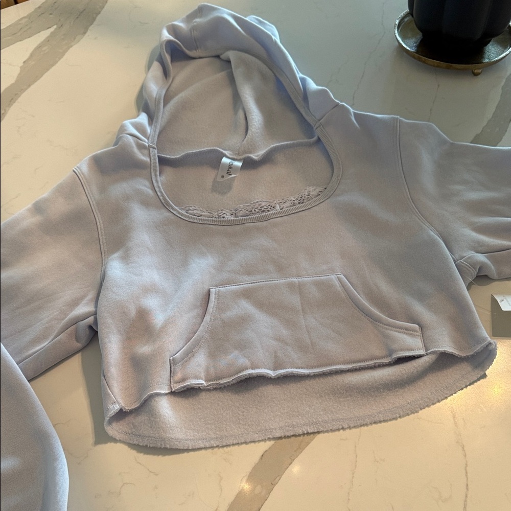 Women's Lavender Cropped Hoodie